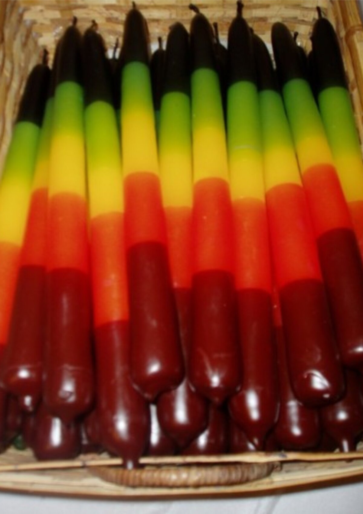 Rainbow candles