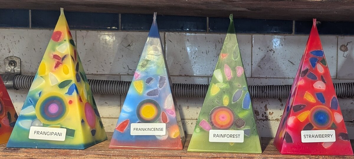 35hour Pyramid Candles 200 highx100x100